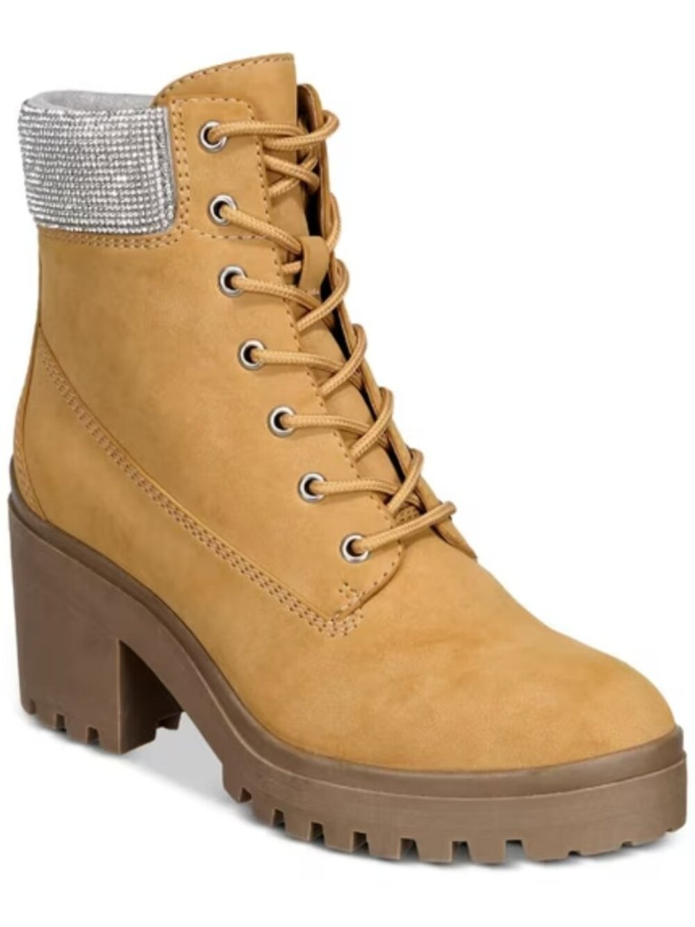 BENTLI LUGG SOLE LACE UP WORKBOOTS BLING COLLAR